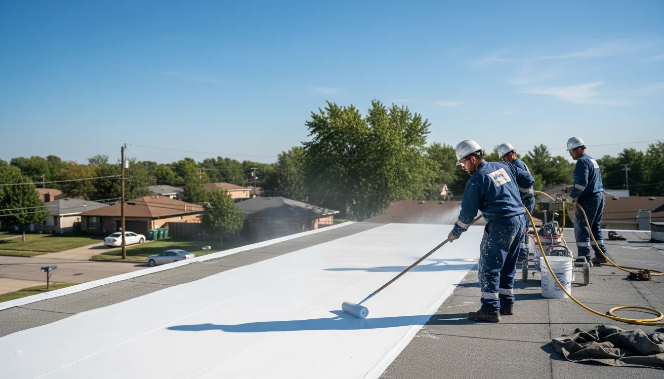Commercial roof coating in Valley View, TX near me